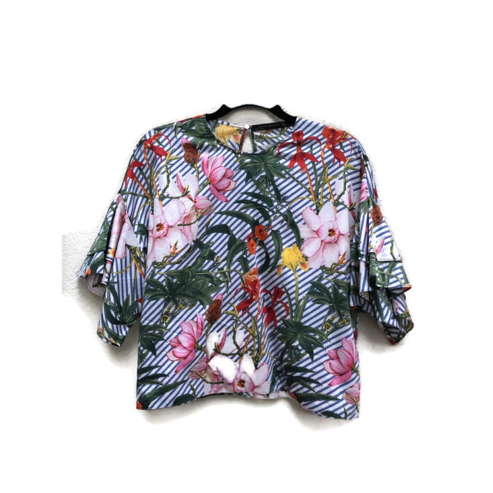 Zara Woman floral blouse, size M.
